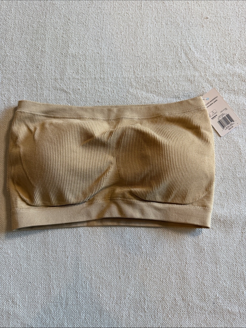 SO Women’s Seamless Strapless Bandeau Bra - Beige NWT